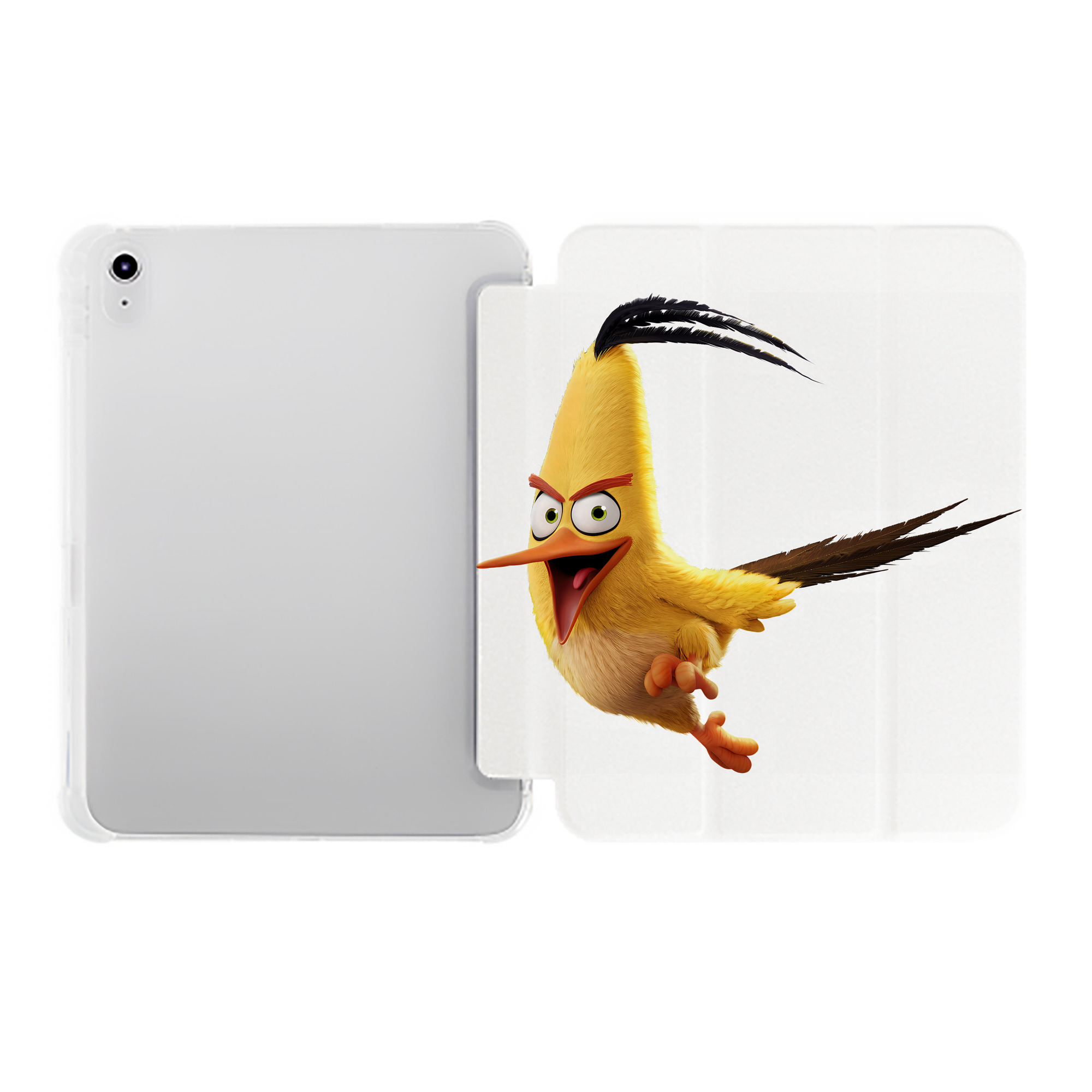 （画像用） Angry Birds アングリーバード IPad ケース ペン収納付き 三つ折りスタンド PUレザー×シリコン 対応機種9.5/10.5/10.9インチ